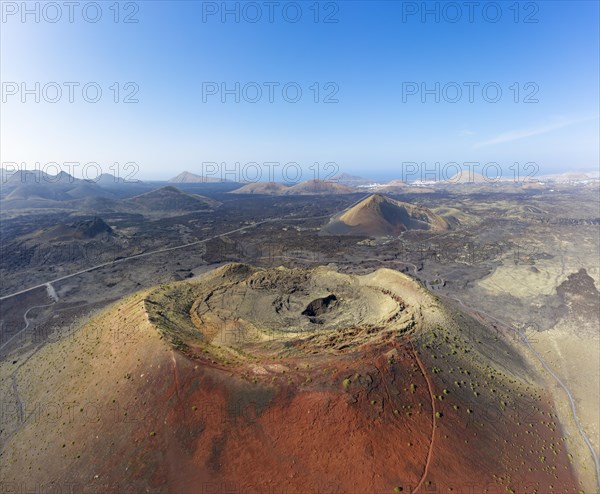 Volcano Montana Colorada with volcano crater