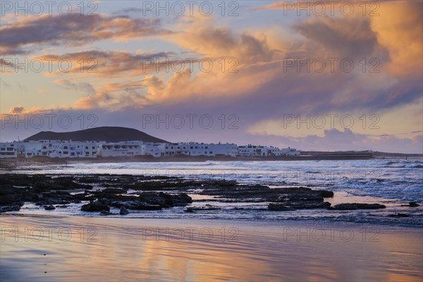 Caleta de Famara at sunset