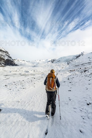 Hikers on Skaftafellsjokull glacier