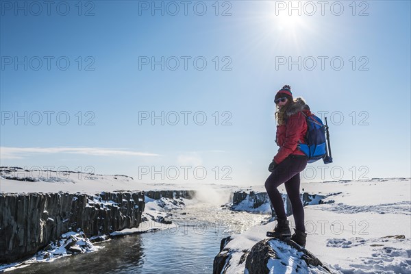 Woman looking into camera