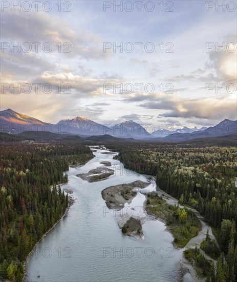 View of a valley with river