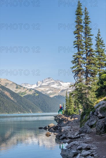 Hiker at Garibaldi Lake