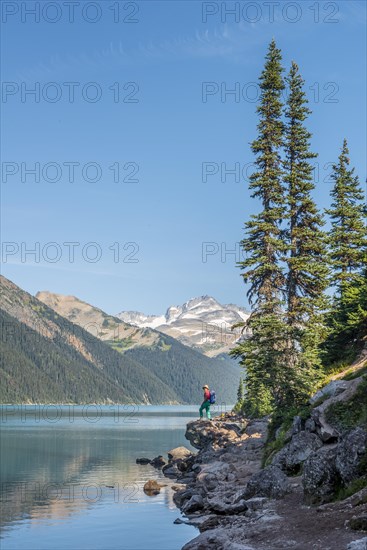 Hiker at Garibaldi Lake