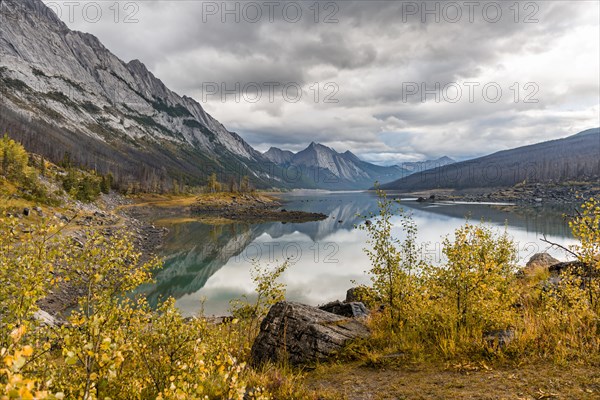 Mountains reflected in a lake