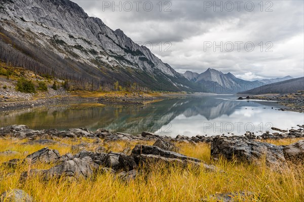 Mountains reflected in a lake