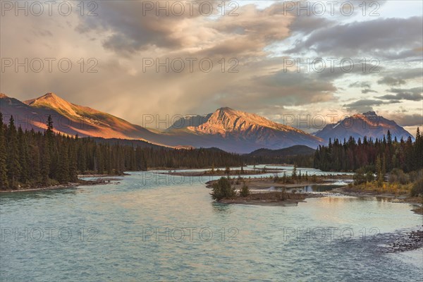 View to a valley with river