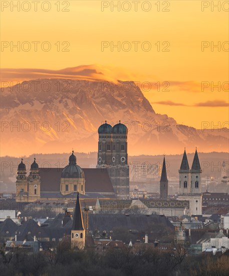 View over Munich with Church of Our Lady