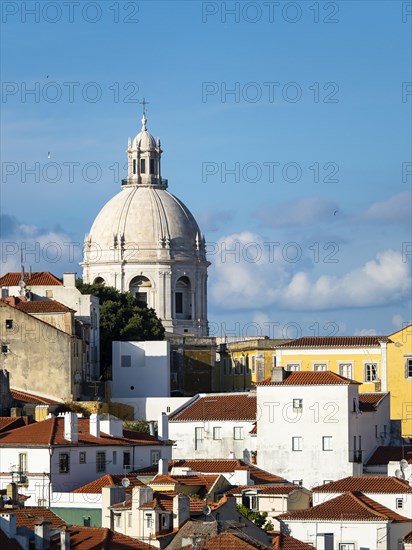 View from Miradouro Santa Luzia to the old town with National Pantheon