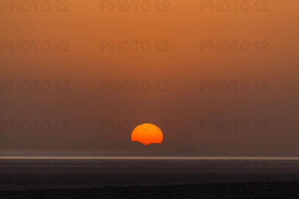 Sunrise over the Lake Assal