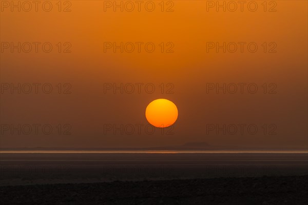 Sunrise over the Lake Assal