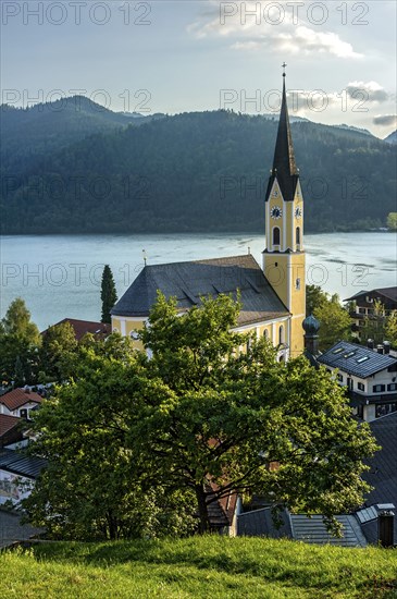 Church of St. Sixtus with view of the lake