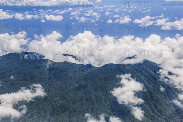 Aerial view of volcano Mayon