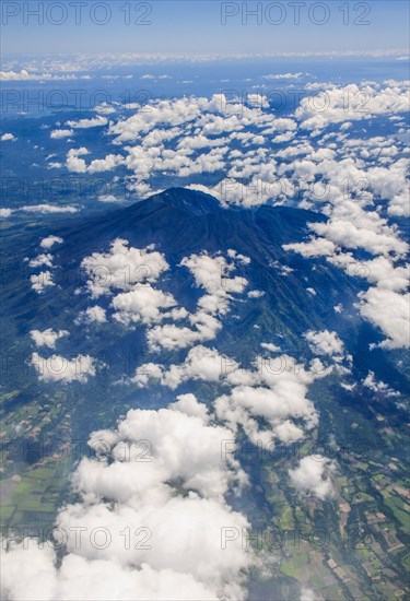 Aerial view of volcano Mayon