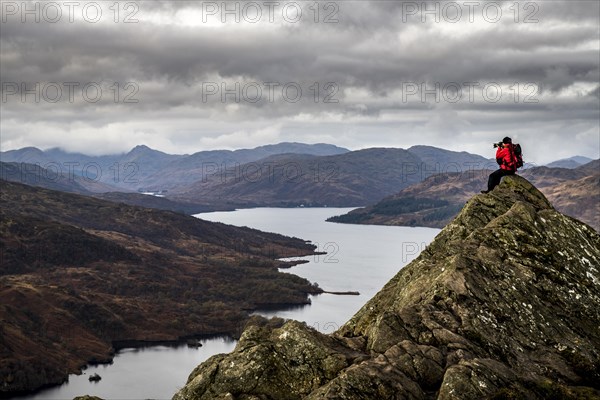 Summit of Ben Aan with photographer