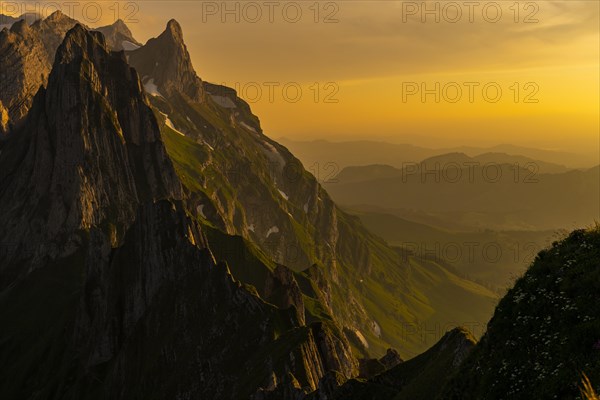 Santis massif at sunset