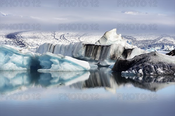 Icebergs in the morning light