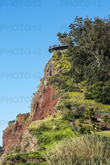 Viewing platform at the steep coast