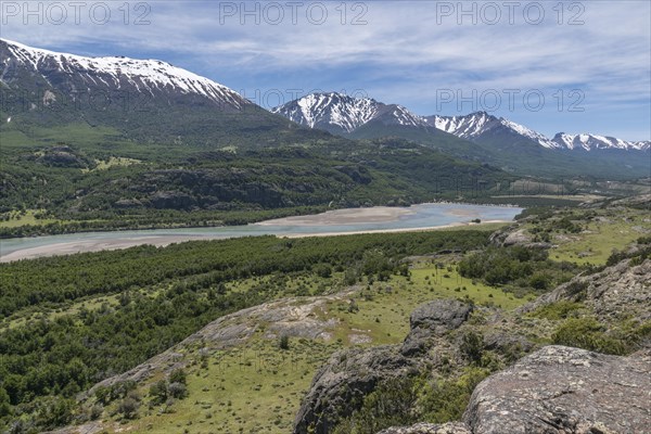 Wide valley of the Rio Ibanez near Villa Cerro Castillo