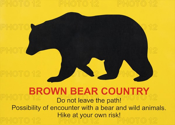 Bear warning sign