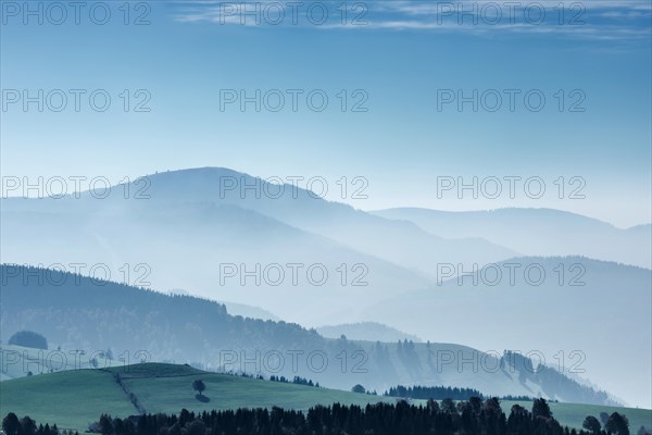 Staggered hilly landscape