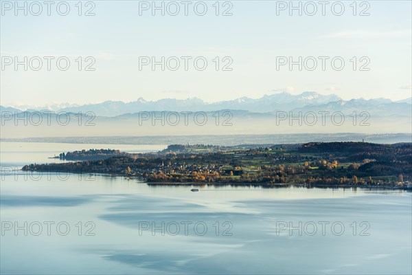 View over Lake Constance in autumn