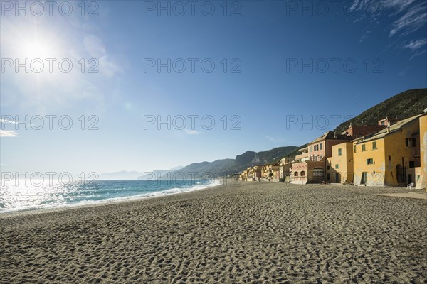 Colorful houses on the beach