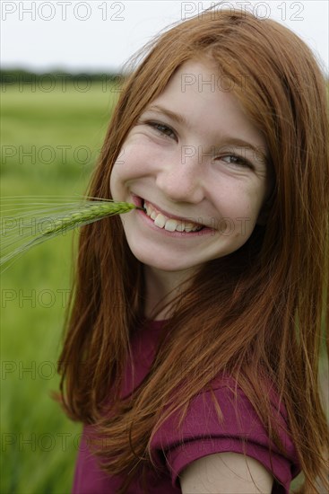 Smiling teenage girl