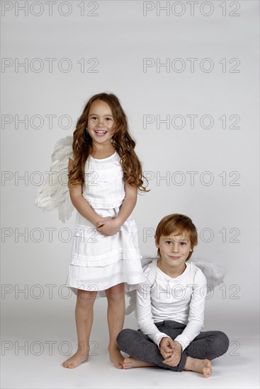 Children as Christmas angels