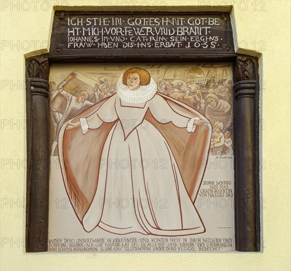 Fresco with Sophie Hedwig from Braunschweig-Wolfenbuttel