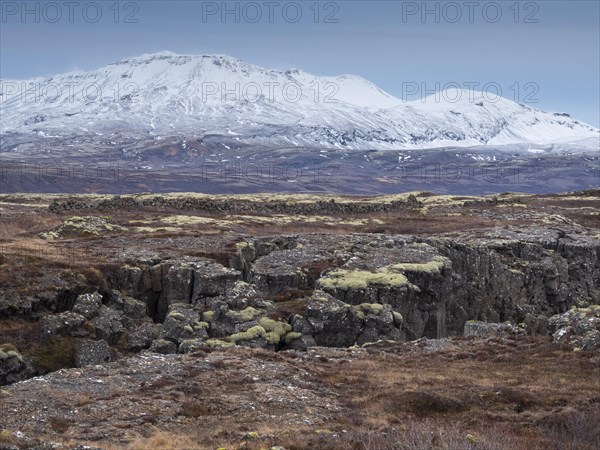 Rift valley between two continental plates