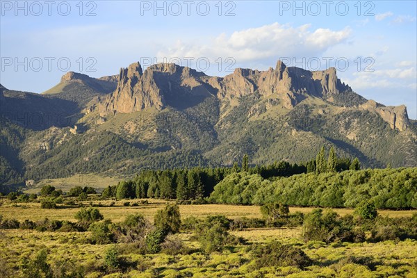 Landscape with mountain range