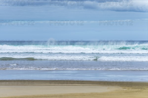 Wave breaking on the beach