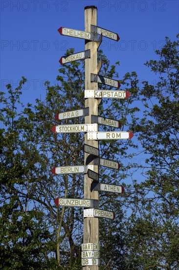 Signpost in Ursberg