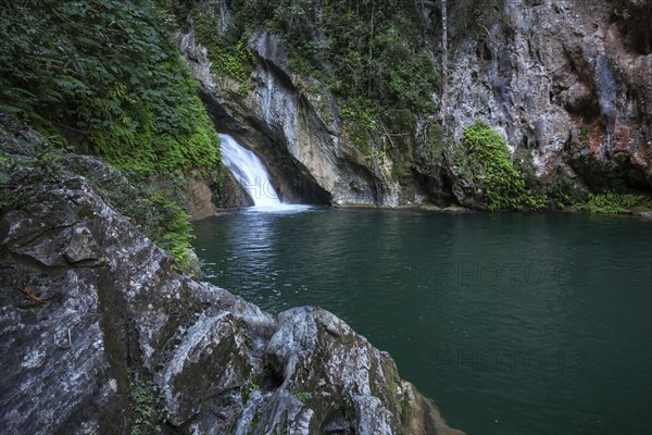 Waterfall and pool