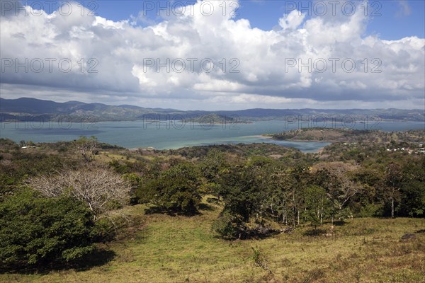 View of Arenal Lake with cloudy sky