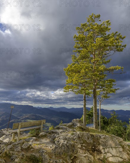 Viewpoint Kleine Kanzel with cloudy sky