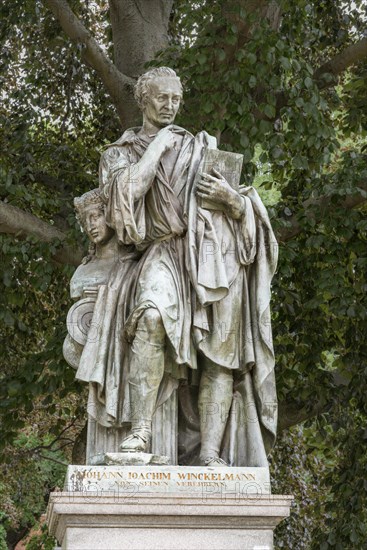 Monument to archaeologist Johann Joachim Winckelmann