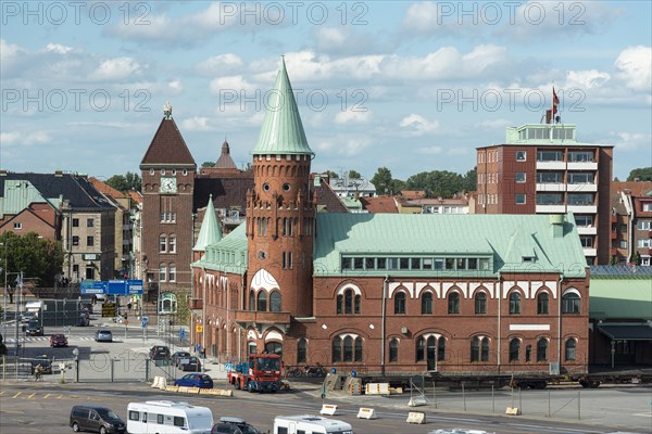 Historic train station at the ferry terminal