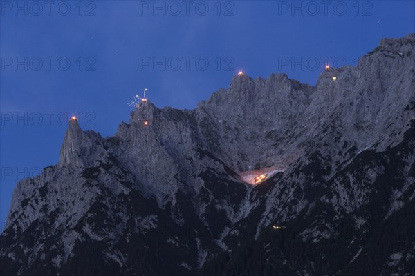 Mountain fire at the Karwendel