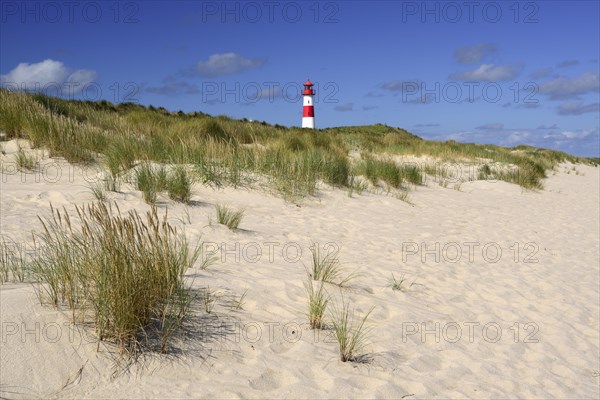 List West Lighthouse in the sand dunes