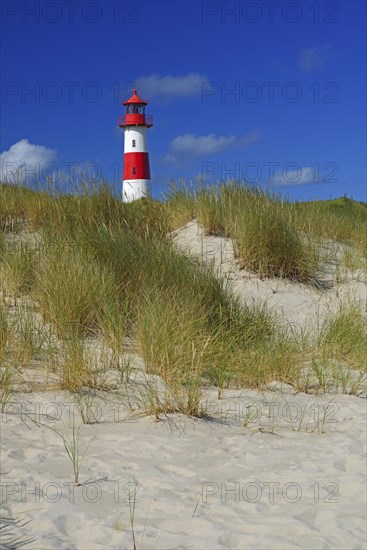 List West Lighthouse in the sand dunes