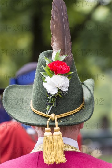 Green hat with brim