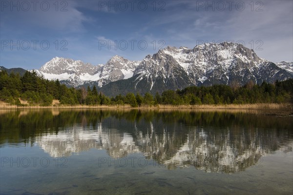 Luttensee lake and Western Karwendelspitze