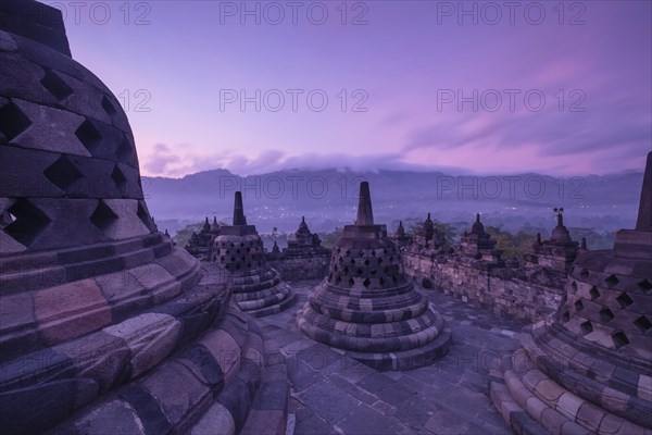 Borobudur temple at sunrise