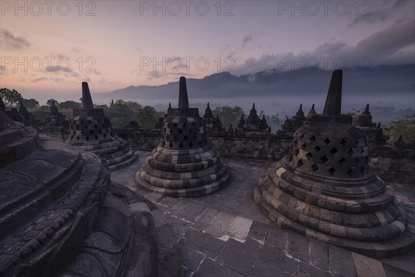 Borobudur temple at sunrise