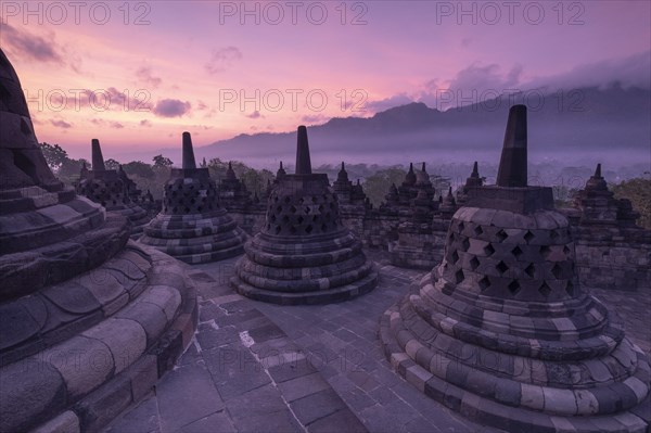 Borobudur temple at sunrise