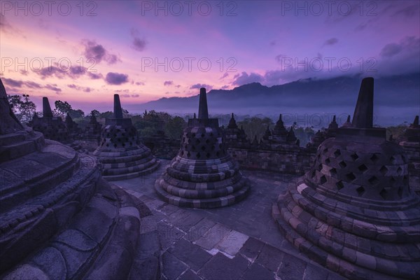 Borobudur temple at sunrise