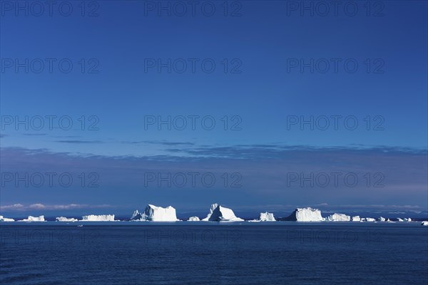 Icebergs in the Arctic Sea