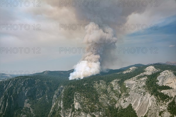 Smoke cloud of a forest fire