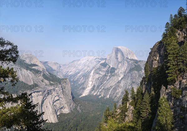 View from Four Mile Trail to Yosemite Valley with Half Dome